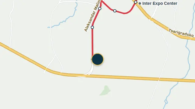 Where the building is, on the city map