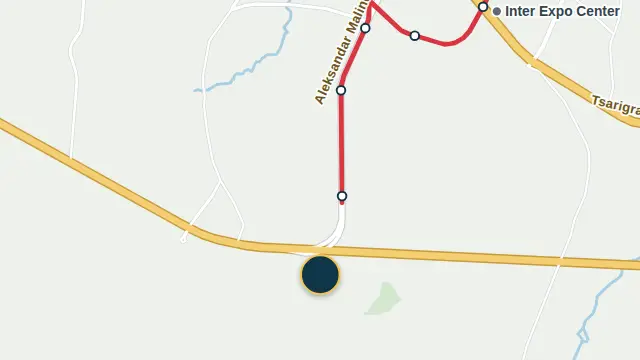 Where the building is, on the city map