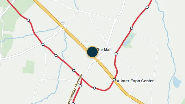 Where the building is, on the city map
