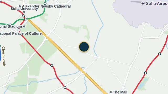 Where the building is, on the city map