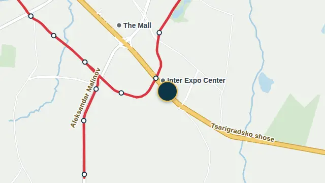 Where Capital Fort is, on the map of Sofia