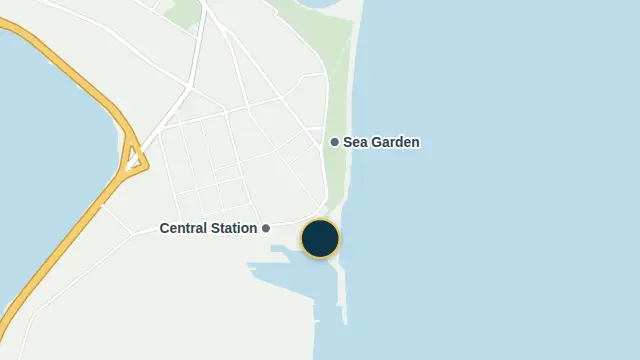 Where the building is, on the city map