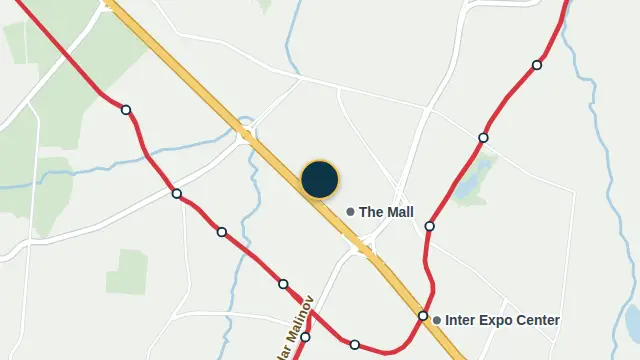 Where the building is, on the city map