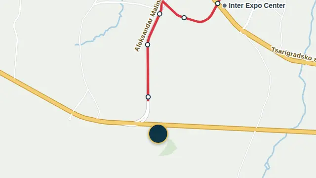 Where the building is, on the city map