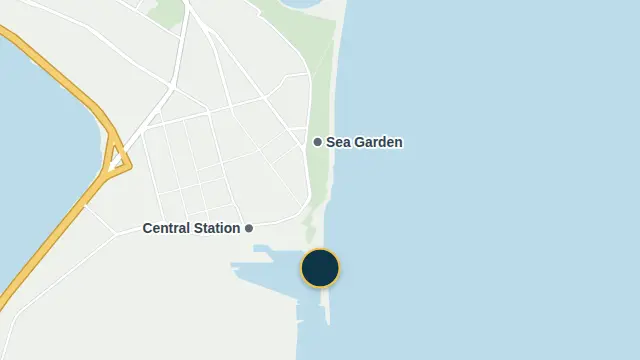 Where the building is, on the city map
