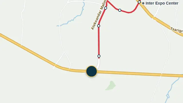 Where the building is, on the city map