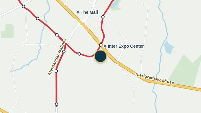 Where the building is, on the city map