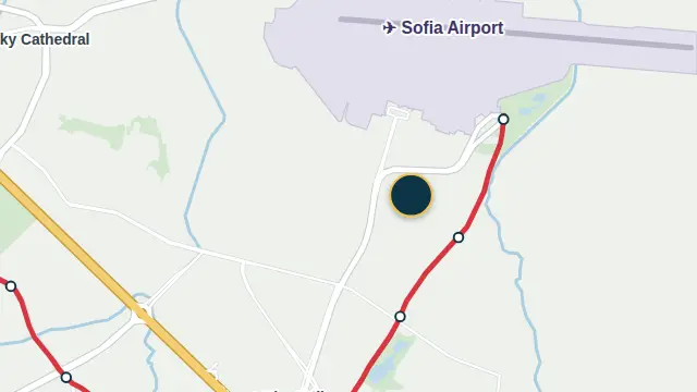 Where the building is, on the city map
