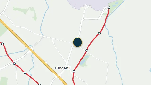Where the building is, on the city map
