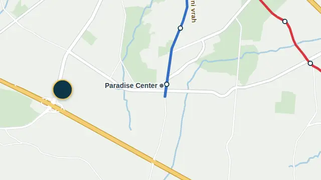 Where the building is, on the city map