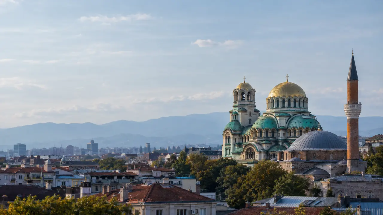 The Alexander Nevsky Cathedral and Banya Bashi Mosque in Sofia