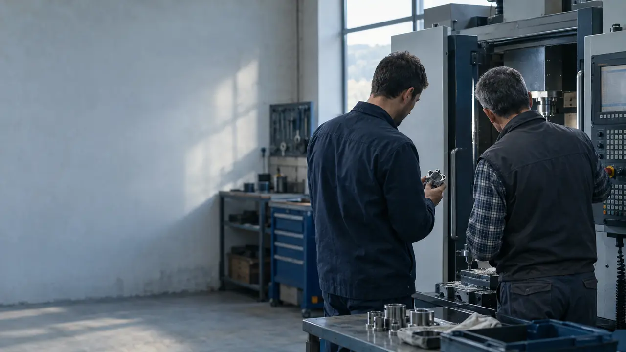 Two partners working together in a Bulgarian workshop