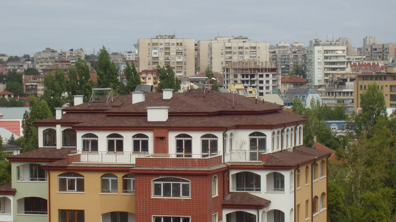 Haskovo seen from the Virgin Mary monument