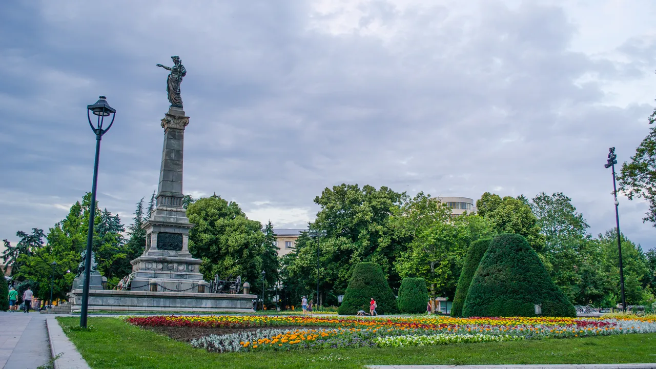 The Monument of Liberty on Freedom Square in Ruse