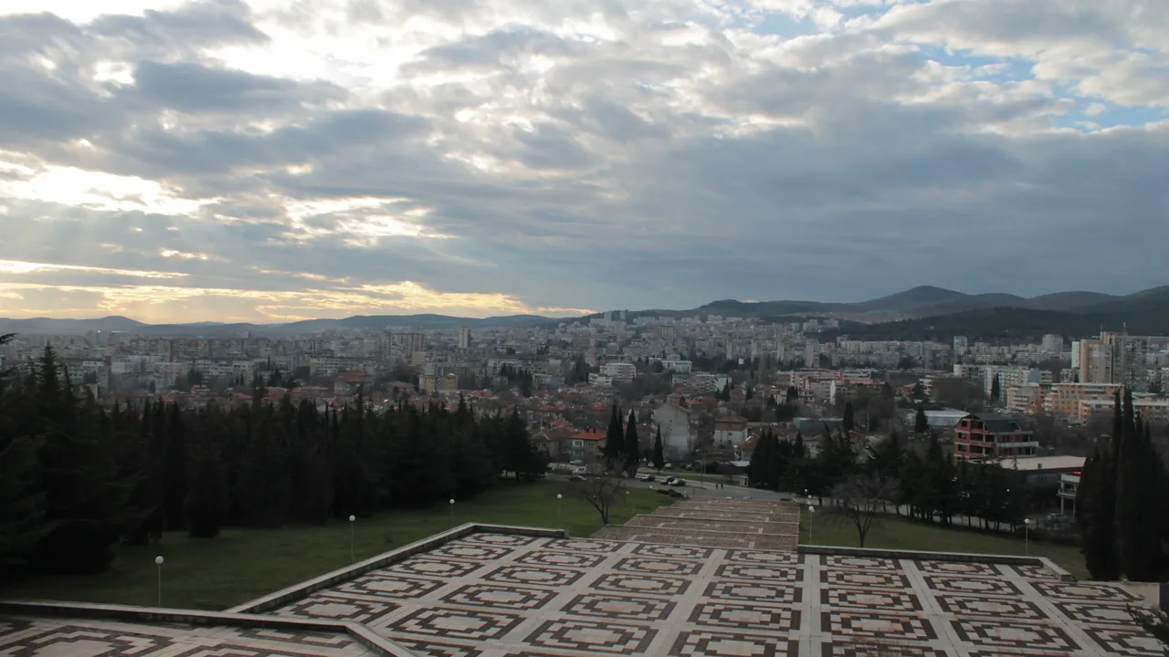 Stara Zagora seen from the Defenders of Stara Zagora memorial