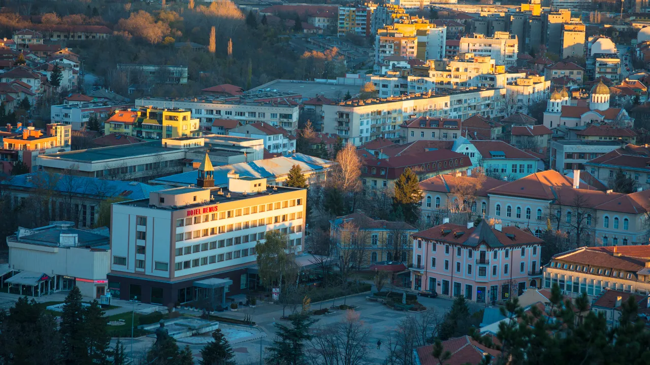 Central Vratsa seen from above