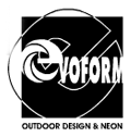 Evoform Outdoor design & Neon logo